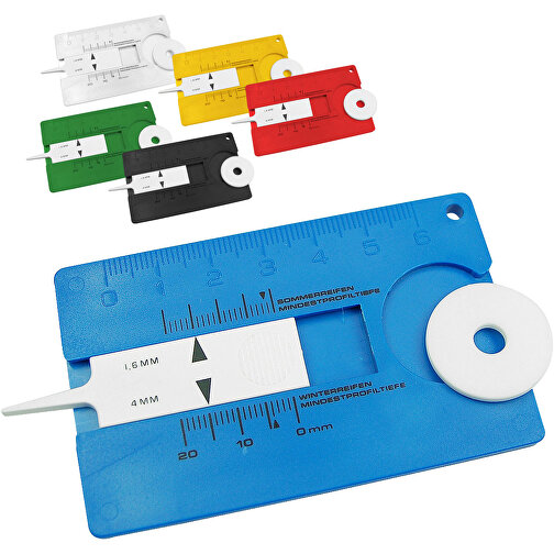 Reifenprofilmesser 'Card' , standard-grün, Kunststoff, 8,20cm x 0,40cm x 5,10cm (Länge x Höhe x Breite), Bild 2
