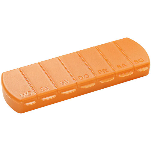 Aufbewahrungsdose 'Seven Days' , trend-orange PP, Kunststoff, 11,00cm x 1,40cm x 4,00cm (Länge x Höhe x Breite), Bild 1