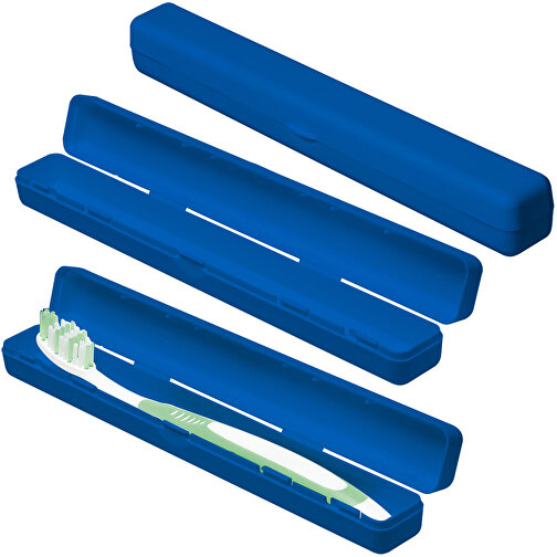 Schutzbox 'Zahnbürste' , standard-blau PP, Kunststoff, 20,50cm x 2,40cm x 2,60cm (Länge x Höhe x Breite), Bild 1