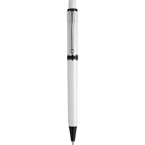 Kugelschreiber Raja Hardcolour , weiss / schwarz, ABS & Metall, 14,00cm (Länge), Bild 1