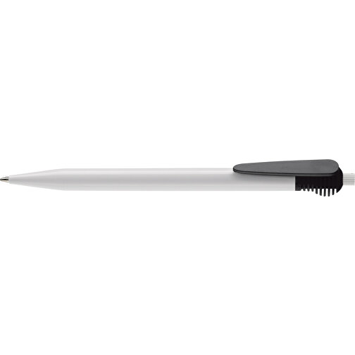 Kugelschreiber Cosmo Hardcolour , weiß / schwarz, ABS, 14,70cm (Länge), Bild 1