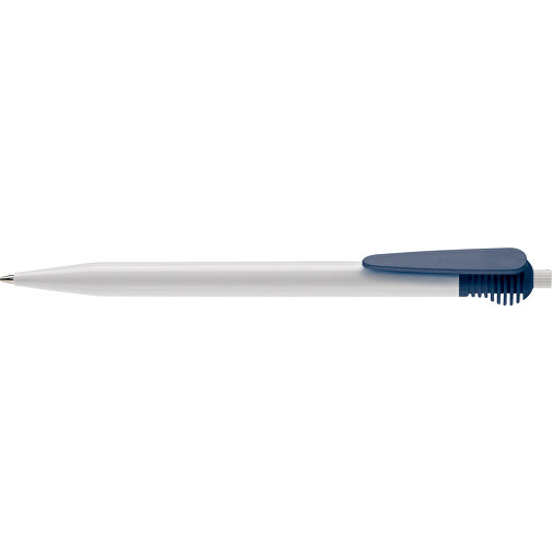 Kugelschreiber Cosmo Hardcolour , weiß / dunkelblau, ABS, 14,70cm (Länge), Bild 1