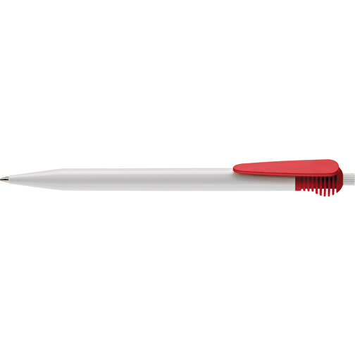 Kugelschreiber Cosmo Hardcolour , weiß / rot, ABS, 14,70cm (Länge), Bild 1