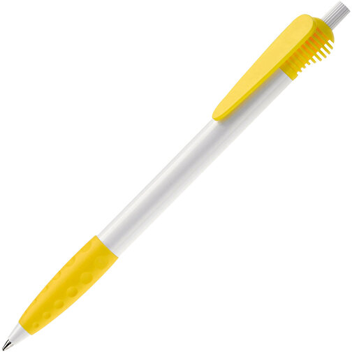 Kugelschreiber Cosmo Grip HC , weiss / gelb, ABS, 14,70cm (Länge), Bild 2