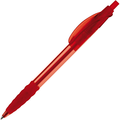 Kugelschreiber Cosmo Transparent , transparent rot, ABS, 14,50cm (Länge), Bild 2