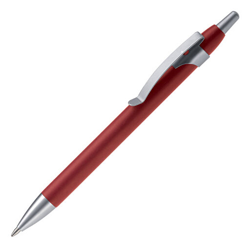 Kugelschreiber ClickShadow Softtouch R-ABS , rot, Recycled ABS, 14,30cm (Länge), Bild 1