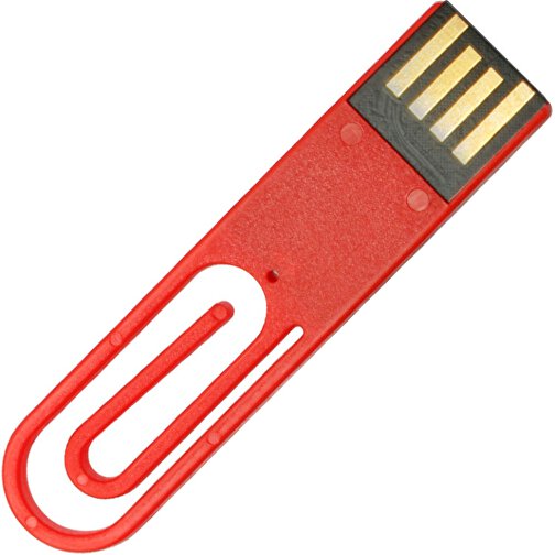 USB-Stick CLIP IT! 4GB , Promo Effects MB , rot MB , 4 GB , Kunststoff MB , 3 - 10 MB/s MB , 5,30cm x 1,28cm (Länge x Breite), Bild 1