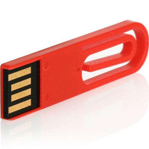 USB-Stick CLIP IT! 16GB , Promo Effects MB , rot MB , 16 GB , Kunststoff MB , 3 - 10 MB/s MB , 5,30cm x 1,28cm (Länge x Breite), Bild 2