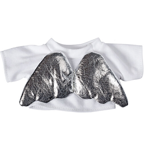 Mini-T-Shirt Mit Flügeln , weiss, Material: Polyester, 10,00cm x 2,00cm x 20,00cm (Länge x Höhe x Breite), Bild 1