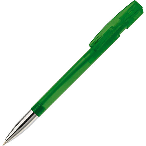 Kugelschreiber Nash Transparent Mit Metallspitze , transparent grün, ABS & Metall, 14,50cm (Länge), Bild 2