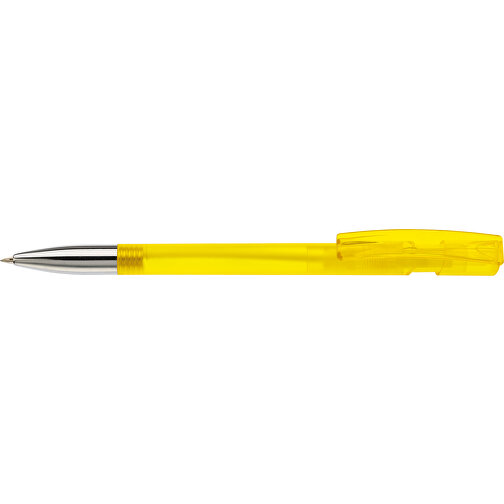 Kugelschreiber Nash Transparent Mit Metallspitze , transparent gelb, ABS & Metall, 14,50cm (Länge), Bild 3
