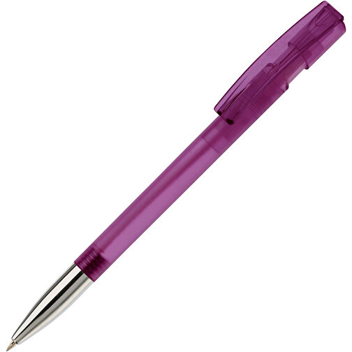 Kugelschreiber Nash Transparent Mit Metallspitze , transparent violett, ABS & Metall, 14,50cm (Länge), Bild 2
