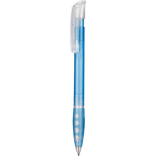 Kugelschreiber BUBBLE TRANSPARENT , Ritter-Pen, karibikblau, ABS-Kunststoff, 14,40cm (Länge), Bild 1