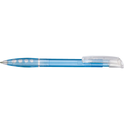 Kugelschreiber BUBBLE TRANSPARENT , Ritter-Pen, karibikblau, ABS-Kunststoff, 14,40cm (Länge), Bild 3