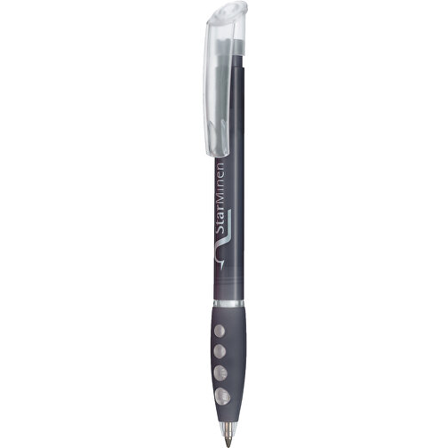 Kugelschreiber BUBBLE TRANSPARENT , Ritter-Pen, topaz-grau, ABS-Kunststoff, 14,40cm (Länge), Bild 1