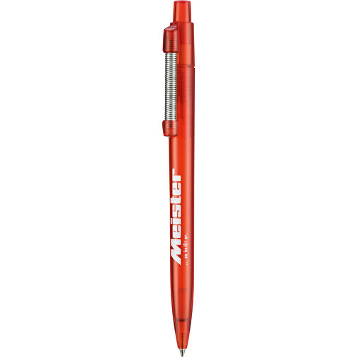 Kugelschreiber STRONG TRANSPARENT , Ritter-Pen, feuer-rot, ABS, Metall, 14,60cm (Länge), Bild 1