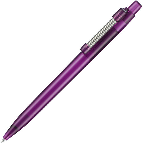 Kugelschreiber STRONG TRANSPARENT , Ritter-Pen, pflaume-lila, ABS, Metall, 14,60cm (Länge), Bild 2