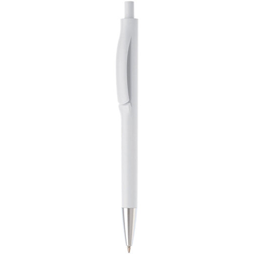Kugelschreiber Basic X , weiß, ABS, 14,00cm (Länge), Bild 1