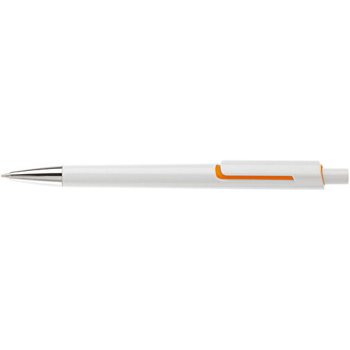 Kugelschreiber Illusion , weiß / orange, ABS, 13,90cm (Länge), Bild 3