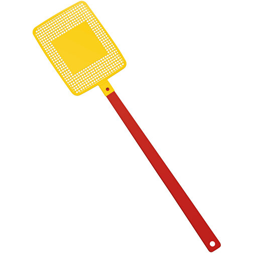 Fliegenklatsche 'Rechteck' , rot, gelb, PPC+PS, 43,50cm x 0,50cm x 10,00cm (Länge x Höhe x Breite), Bild 1