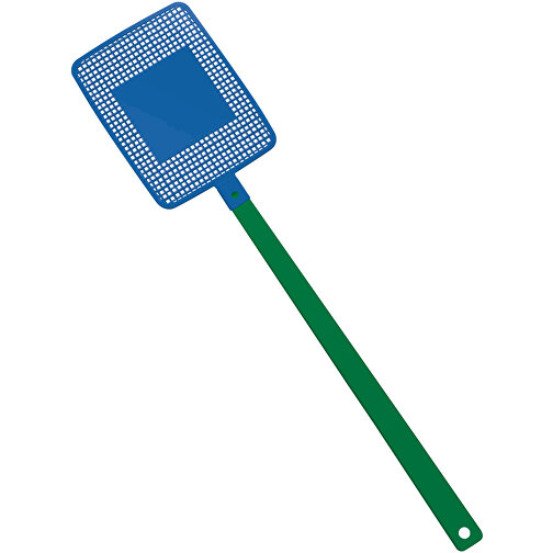 Fliegenklatsche 'Rechteck' , grün, blau, PPC+PS, 43,50cm x 0,50cm x 10,00cm (Länge x Höhe x Breite), Bild 1