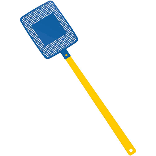 Fliegenklatsche 'Rechteck' , gelb, blau, PPC+PS, 43,50cm x 0,50cm x 10,00cm (Länge x Höhe x Breite), Bild 1
