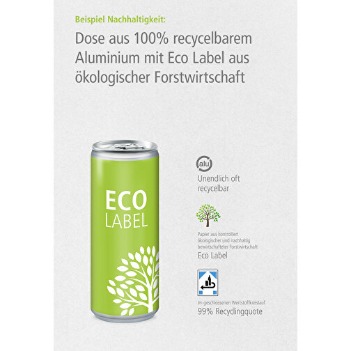 Bier, Eco Label , Aluminium, Papier, 5,30cm x 13,50cm x 5,30cm (Länge x Höhe x Breite), Bild 7