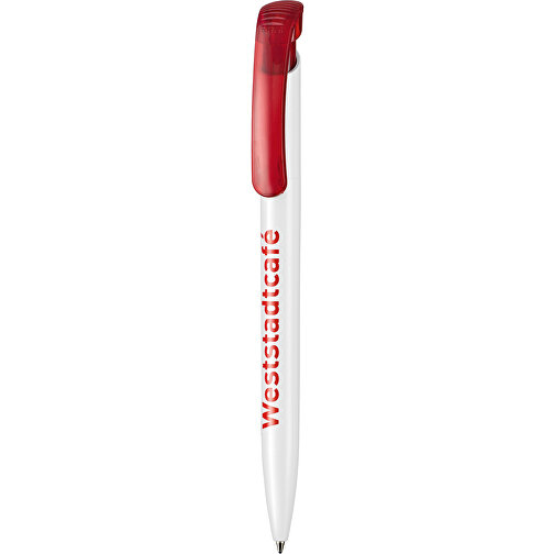 Kugelschreiber Clear ST , Ritter-Pen, kirsch-rot, ABS-Kunststoff, 14,80cm (Länge), Bild 1