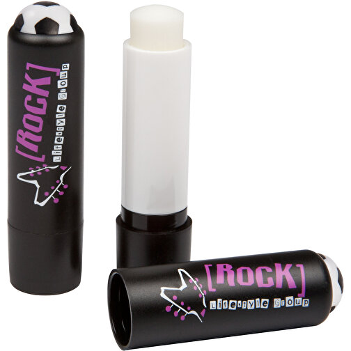 Lippenpflegestift 'Lipcare 3D Fussball' , schwarz, Kunststoff, 7,90cm (Höhe), Bild 1