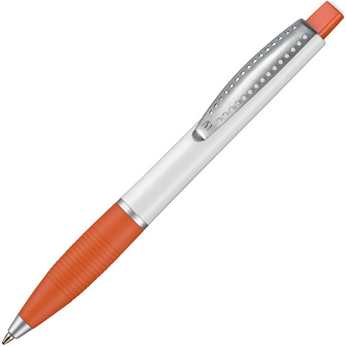 Kugelschreiber Club SI , Ritter-Pen, orange/weiß, ABS-Kunststoff, 14,20cm (Länge), Bild 2