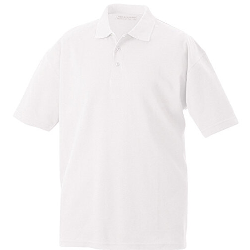 Function Polo , James Nicholson, weiss, 55% Baumwolle, 45% Polyester, 3XL, , Bild 1