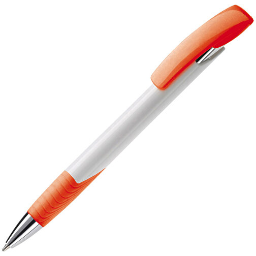 Kugelschreiber Zorro Hardcolour , weiss / orange, ABS & Metall, 14,50cm (Länge), Bild 2