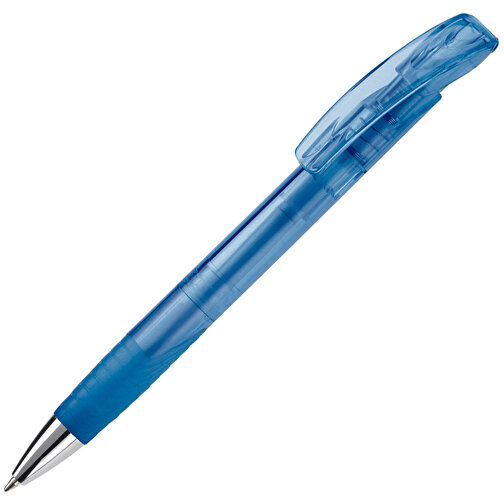 Kugelschreiber Zorro Transparent , transparent blau, ABS & Metall, 14,50cm (Länge), Bild 2
