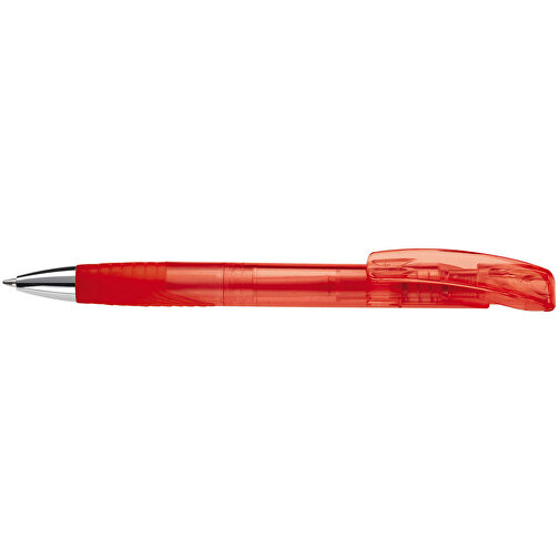 Kugelschreiber Zorro Transparent , transparent rot, ABS & Metall, 14,50cm (Länge), Bild 3