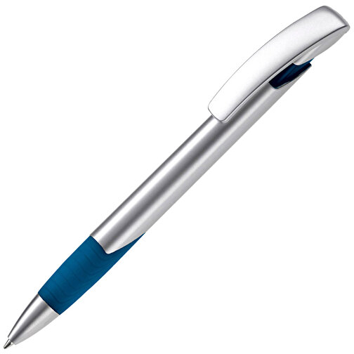 Kugelschreiber Zorro Silver , silber / dunkelblau, ABS & Metall, 14,50cm (Länge), Bild 2