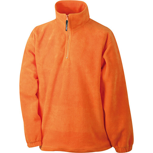 Half-Zip Fleece , James Nicholson, orange, 100% Polyester, XXL, , Bild 1