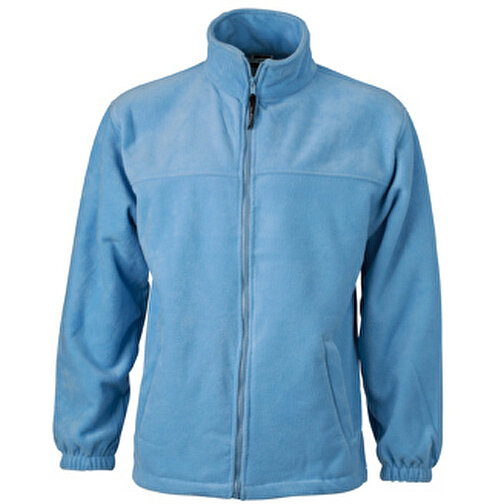 Full-Zip Fleece , James Nicholson, light-blau, 100% Polyester, 4XL, , Bild 1