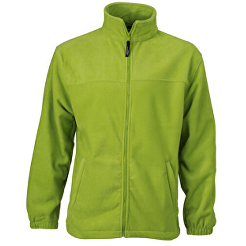 Full-Zip Fleece , James Nicholson, lime-grün, 100% Polyester, S, , Bild 1