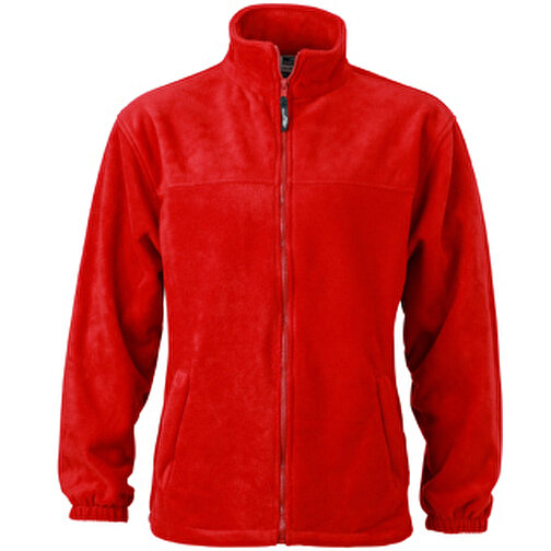 Full-Zip Fleece , James Nicholson, rot, 100% Polyester, XL, , Bild 1