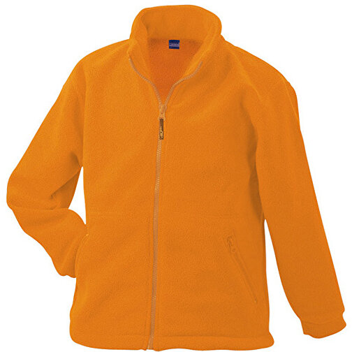 Full-Zip Fleece Junior , James Nicholson, orange, 100% Polyester, XL (146/152), , Bild 1