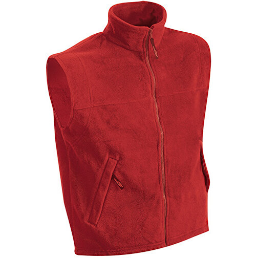 Fleece Vest , James Nicholson, rot, 100% Polyester, XXL, , Bild 1