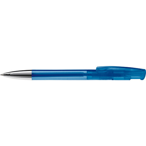 Kugelschreiber Avalon Transparent Mit Metallspitze , transparent blau, ABS & Metall, 14,60cm (Länge), Bild 3