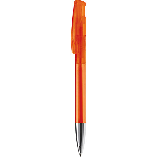 Kugelschreiber Avalon Transparent Mit Metallspitze , transparent orange, ABS & Metall, 14,60cm (Länge), Bild 1