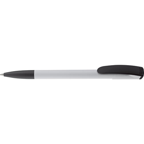 Kugelschreiber Deniro Hardcolour , weiss / schwarz, ABS, 14,30cm (Länge), Bild 3