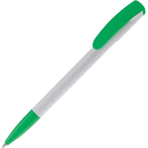Kugelschreiber Deniro Hardcolour , weiss / grün, ABS, 14,30cm (Länge), Bild 2
