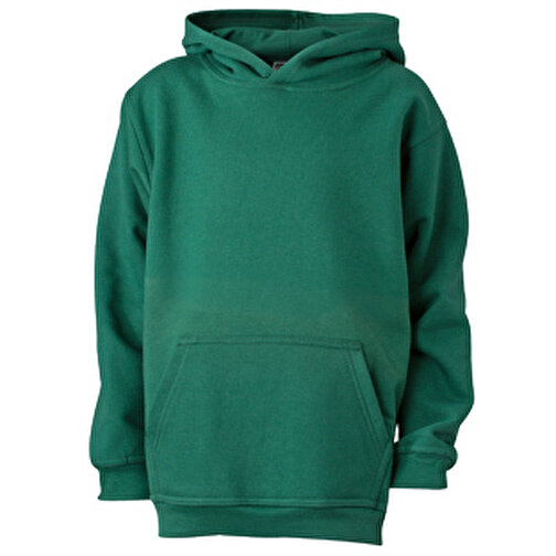 Hooded Sweat Junior , James Nicholson, dark-grün, 80% Baumwolle, ringgesponnen, 20% Polyester, XL (146/152), , Bild 1