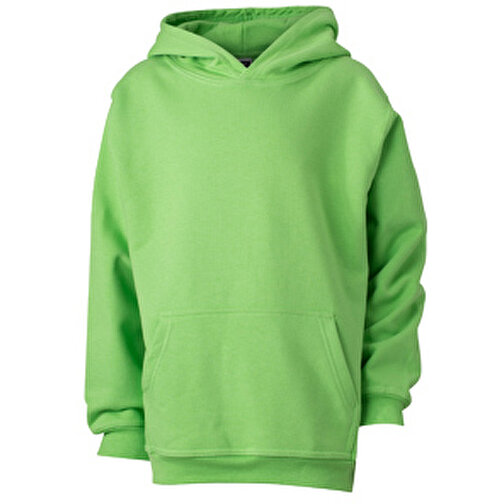 Hooded Sweat Junior , James Nicholson, lime-grün, 80% Baumwolle, ringgesponnen, 20% Polyester, M (122/128), , Bild 1
