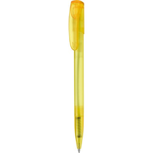 Kugelschreiber Deniro Frosty , gefrostet gelb, ABS, 14,30cm (Länge), Bild 1