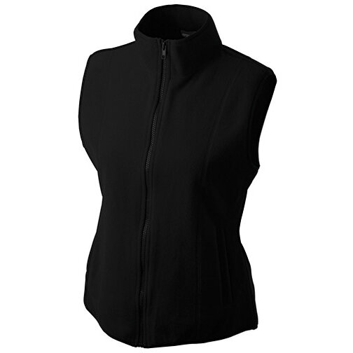 Girly Microfleece Vest , James Nicholson, schwarz, 100% Polyester, XXL, , Bild 1