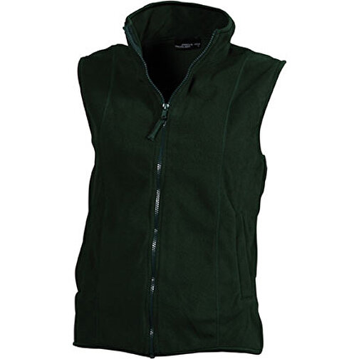 Girly Microfleece Vest , James Nicholson, dark-grün, 100% Polyester, S, , Bild 1